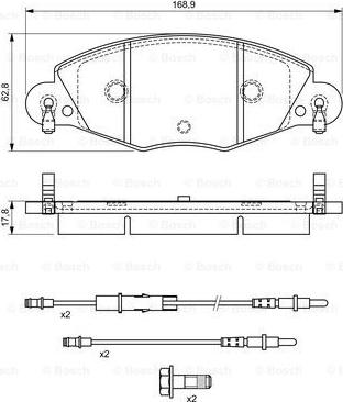 BOSCH 0 986 424 581 - Set placute frana,frana disc aaoparts.ro