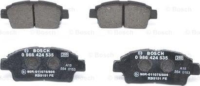 BOSCH 0 986 424 535 - Set placute frana,frana disc aaoparts.ro