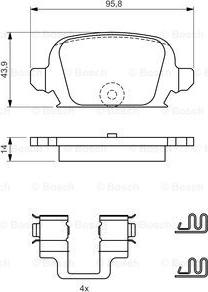 BOSCH 0 986 424 528 - Set placute frana,frana disc aaoparts.ro