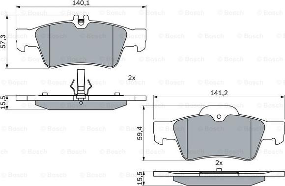 BOSCH 0 986 424 699 - Set placute frana,frana disc aaoparts.ro