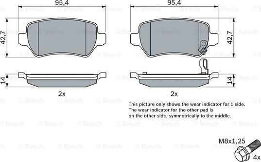 BOSCH 0 986 424 646 - Set placute frana,frana disc aaoparts.ro