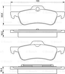 BOSCH 0 986 424 654 - Set placute frana,frana disc aaoparts.ro