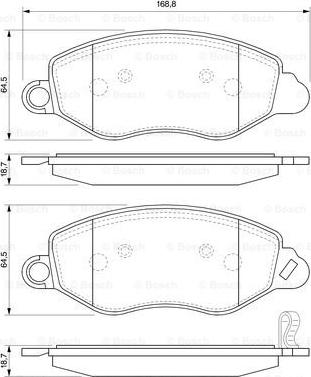 BOSCH 0 986 424 657 - Set placute frana,frana disc aaoparts.ro