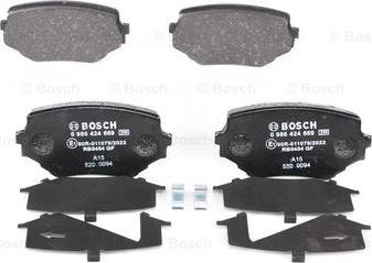 BOSCH 0 986 424 669 - Set placute frana,frana disc aaoparts.ro