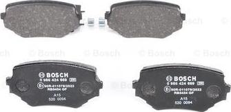 BOSCH 0 986 424 669 - Set placute frana,frana disc aaoparts.ro