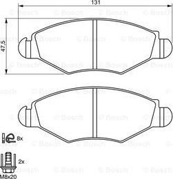 BOSCH 0 986 424 660 - Set placute frana,frana disc aaoparts.ro