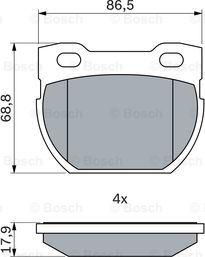 BOSCH 0 986 424 606 - Set placute frana,frana disc aaoparts.ro