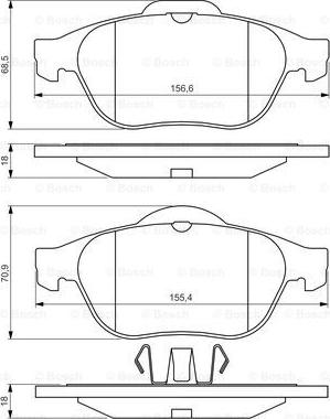 BOSCH 0 986 424 616 - Set placute frana,frana disc aaoparts.ro