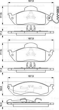 BOSCH 0 986 424 611 - Set placute frana,frana disc aaoparts.ro