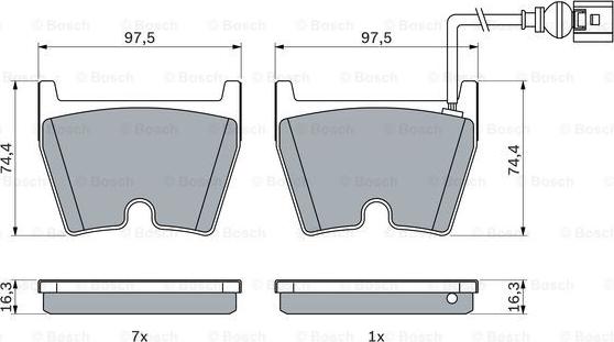 BOSCH 0 986 424 613 - Set placute frana,frana disc aaoparts.ro