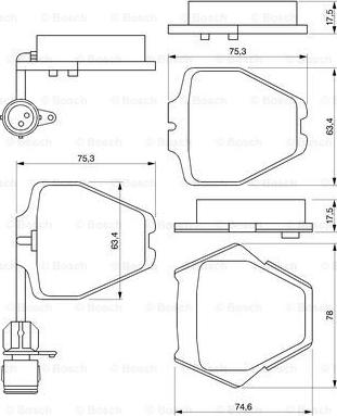 BOSCH 0 986 424 689 - Set placute frana,frana disc aaoparts.ro