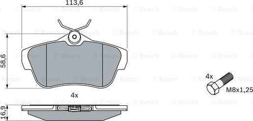 BOSCH 0 986 424 625 - Set placute frana,frana disc aaoparts.ro