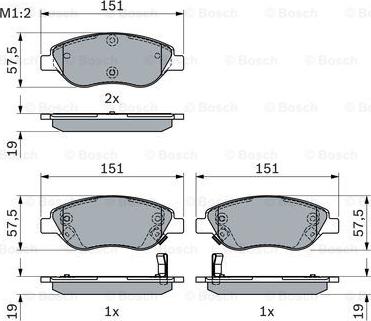 BOSCH 0 986 424 042 - Set placute frana,frana disc aaoparts.ro