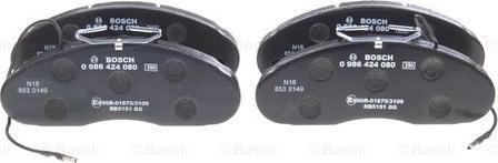 BOSCH 0986424080 - Set placute frana,frana disc aaoparts.ro