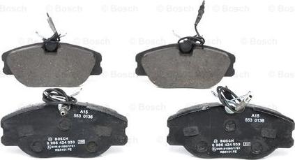 BOSCH 0 986 424 033 - Set placute frana,frana disc aaoparts.ro