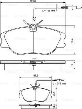 BOSCH 0 986 424 033 - Set placute frana,frana disc aaoparts.ro