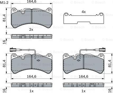 BOSCH 0986424104 - Set placute frana,frana disc aaoparts.ro