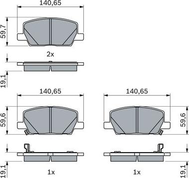 BOSCH 0 986 424 896 - Set placute frana,frana disc aaoparts.ro