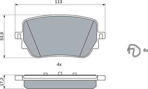 BOSCH 0 986 424 890 - Set placute frana,frana disc aaoparts.ro