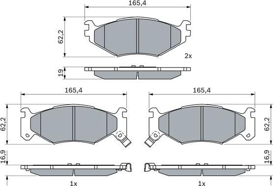 BOSCH 0 986 424 892 - Set placute frana,frana disc aaoparts.ro