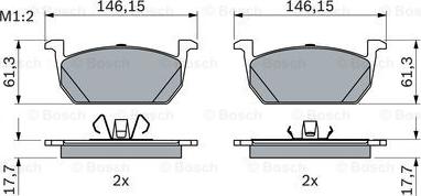 BOSCH 0 986 424 846 - Set placute frana,frana disc aaoparts.ro