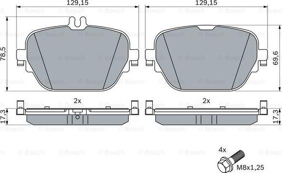 BOSCH 0 986 424 858 - Set placute frana,frana disc aaoparts.ro