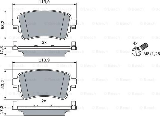 BOSCH 0 986 424 857 - Set placute frana,frana disc aaoparts.ro