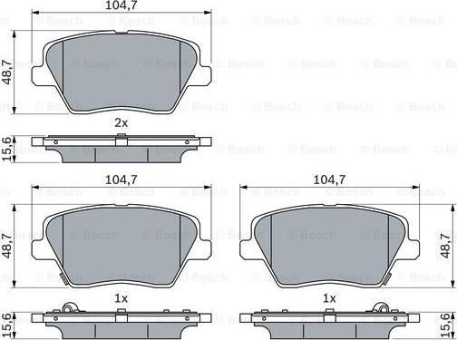 BOSCH 0 986 424 864 - Set placute frana,frana disc aaoparts.ro