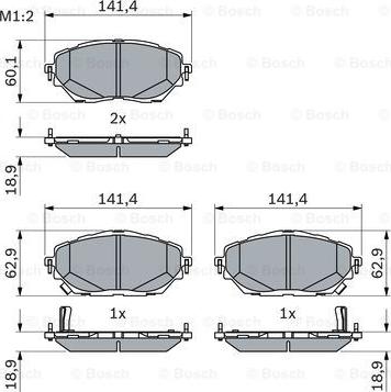 BOSCH 0 986 424 865 - Set placute frana,frana disc aaoparts.ro