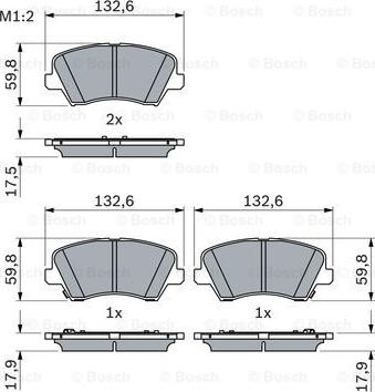 BOSCH 0 986 424 863 - Set placute frana,frana disc aaoparts.ro