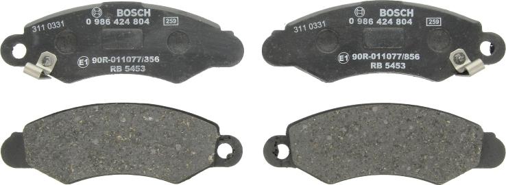 BOSCH 0 986 424 804 - Set placute frana,frana disc aaoparts.ro
