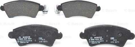 BOSCH 0 986 424 801 - Set placute frana,frana disc aaoparts.ro