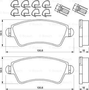 BOSCH 0 986 424 801 - Set placute frana,frana disc aaoparts.ro