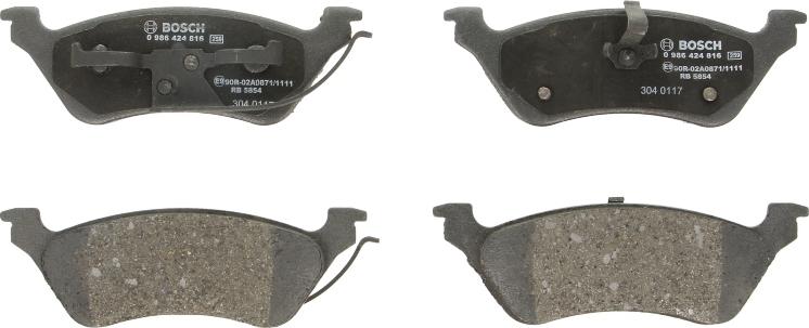 BOSCH 0 986 424 816 - Set placute frana,frana disc aaoparts.ro