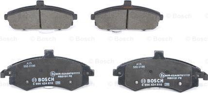 BOSCH 0 986 424 810 - Set placute frana,frana disc aaoparts.ro