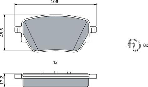 BOSCH 0 986 424 889 - Set placute frana,frana disc aaoparts.ro