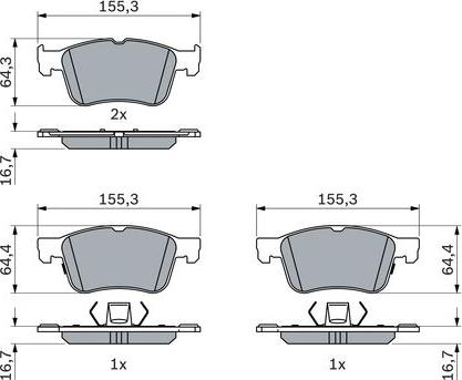 BOSCH 0 986 424 885 - Set placute frana,frana disc aaoparts.ro