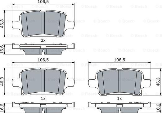 BOSCH 0 986 424 839 - Set placute frana,frana disc aaoparts.ro