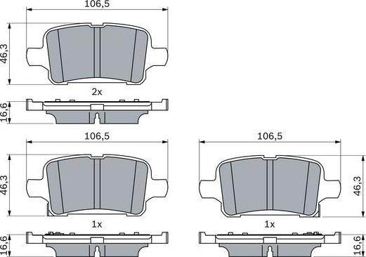 BOSCH 0 986 424 839 - Set placute frana,frana disc aaoparts.ro