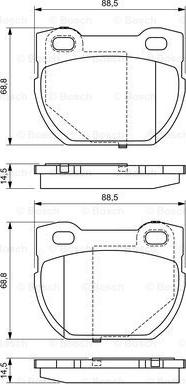 BOSCH 0 986 424 827 - Set placute frana,frana disc aaoparts.ro