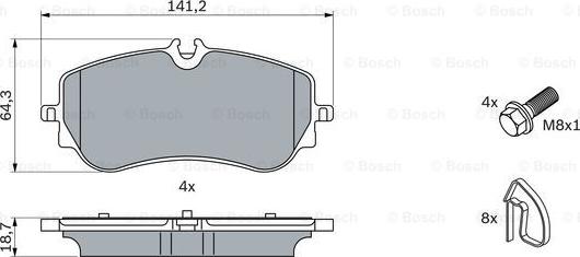 BOSCH 0 986 424 875 - Set placute frana,frana disc aaoparts.ro