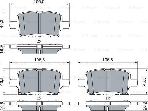 BOSCH 0 986 424 870 - Set placute frana,frana disc aaoparts.ro