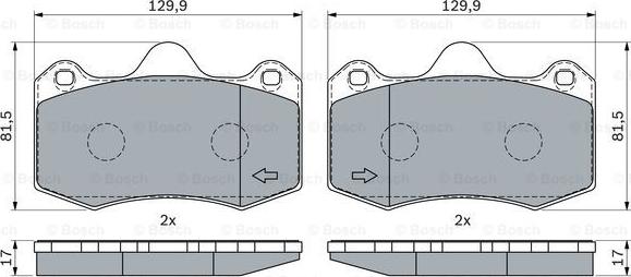 BOSCH 0 986 424 399 - Set placute frana,frana disc aaoparts.ro