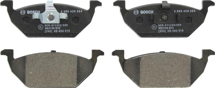 BOSCH 0 986 424 364 - Set placute frana,frana disc aaoparts.ro