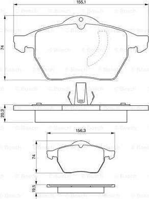 BOSCH 0 986 424 360 - Set placute frana,frana disc aaoparts.ro