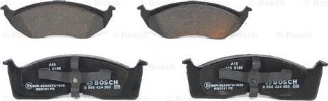 BOSCH 0 986 424 363 - Set placute frana,frana disc aaoparts.ro