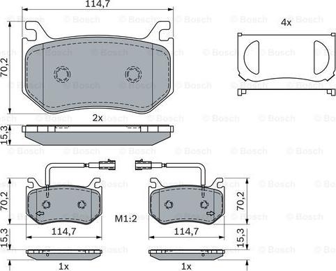 BOSCH 0 986 424 384 - Set placute frana,frana disc aaoparts.ro