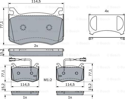 BOSCH 0 986 424 385 - Set placute frana,frana disc aaoparts.ro