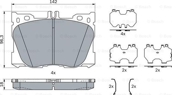 BOSCH 0 986 424 335 - Set placute frana,frana disc aaoparts.ro