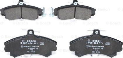 BOSCH 0 986 424 371 - Set placute frana,frana disc aaoparts.ro